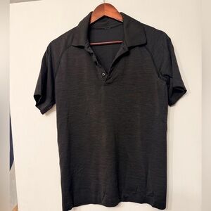 Lululemon Men's Black Polo Shirt